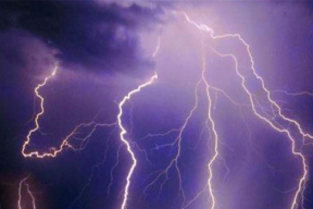 五雷轰顶图片,震撼视觉的雷电奇观瞬间